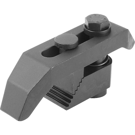 Kipp Clamp Strap Goose-Neck Size:1 Carbon Steel, With Adjustment Unit, B=14 K0004.10X14